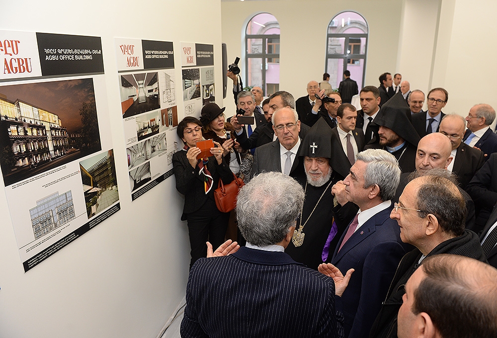 President Serzh Sargsyan attends opening of newly built AGBU central headquarters
