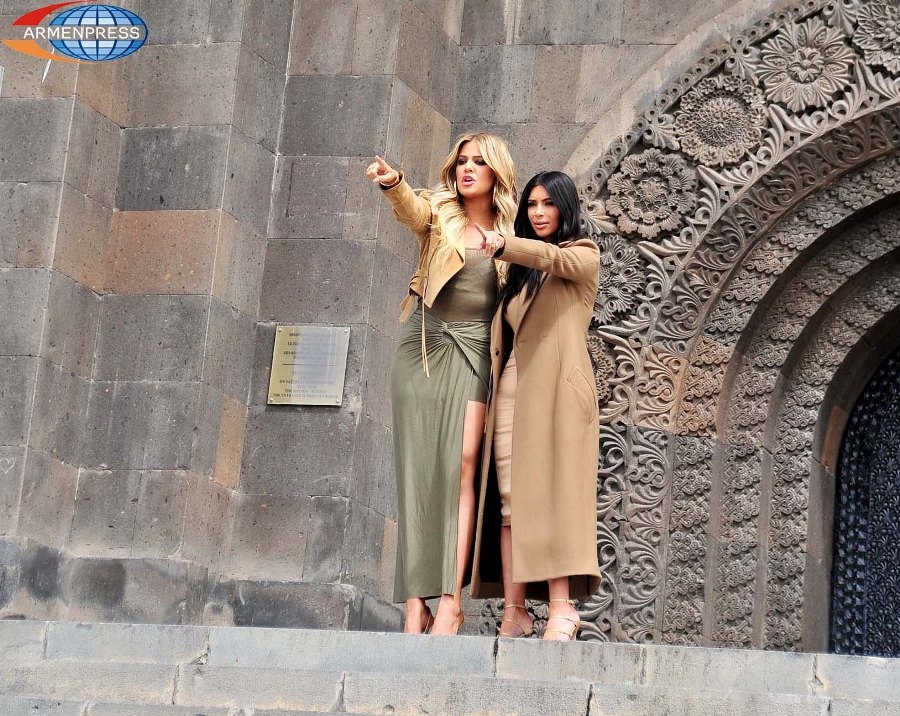 Kim and Khloe Kardashian tour in Yerevan