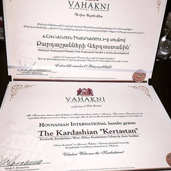 The Kardashians presented estate near Yerevan