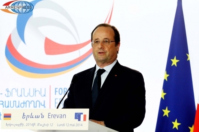 Ֆրանսիայի ԱԳՆ-ից հաստատել են ապրիլի 24-ին Ֆրանսուա Օլանդի այցը 
Հայաստան