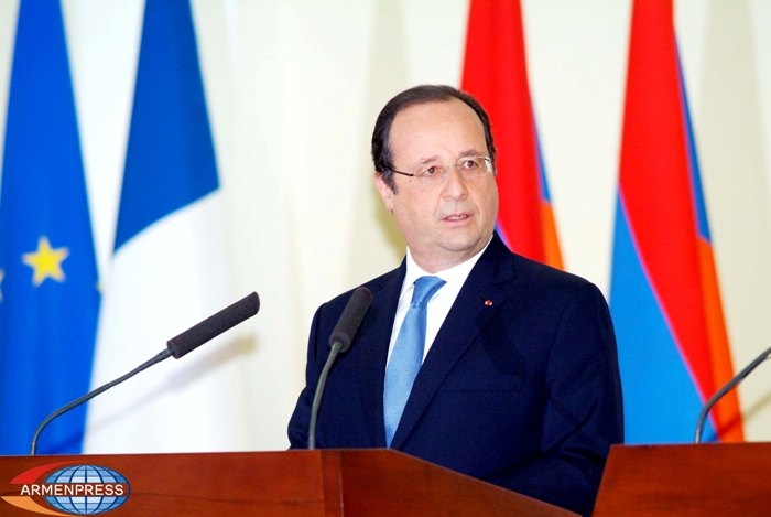 Франсуа Олланд прибудет в Ереван вечером 23-го апреля