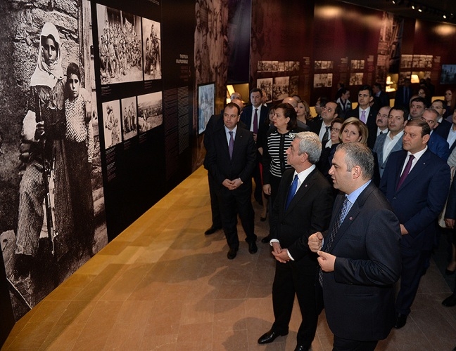 Armenian President attends opening of new exhibition of the Armenian
Genocide Museum-Institute