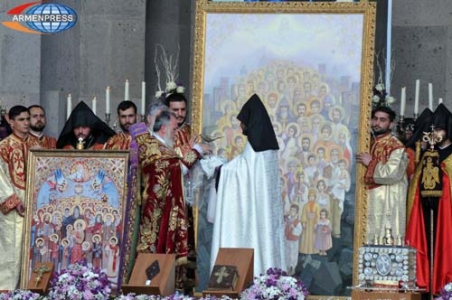 Canonization ended with the Lord’s Prayer, icon transferred to Mother Temple