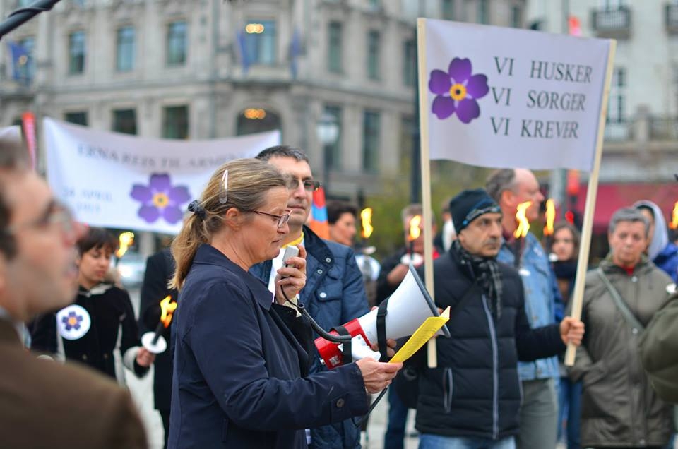 Семья Нансена  присоединилась к  шествию с требованием  признания Геноцида армян 
в Осло