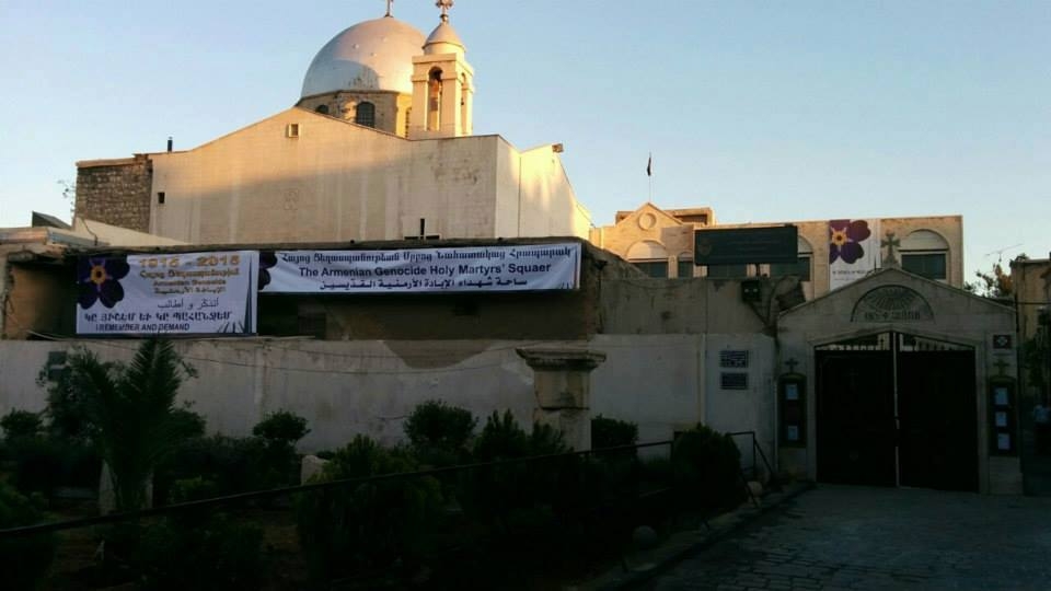 Cornerstone of Monument dedicated to Armenian Genocide Martyrs erected in Damascus