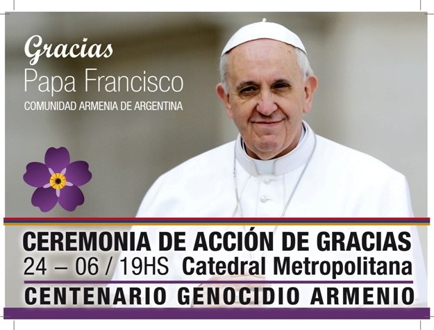 
Аргентинские армяне организовали церковную церемонию в честь Папы 
Римского Франциска
