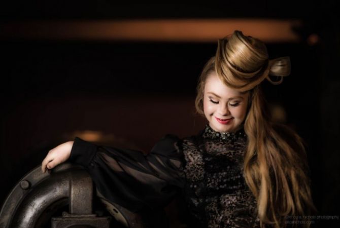 Korrupt Udsøgt Skærpe Australian teen model with Down syndrome to strut the catwalk at New York  Fashion Week | ARMENPRESS Armenian News Agency