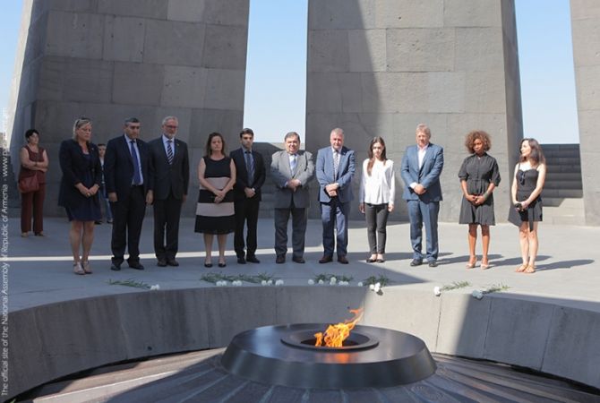 Parliamentary Delegation of Kingdom of Belgium visits Tsitsernakaberd Memorial Complex