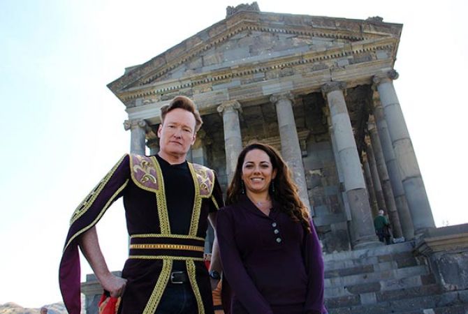 American renowned television host Conan O'Brien danced in Garni: VIDEO