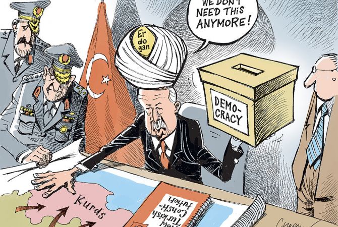 «Նյու Յորք թայմս»-ի ծաղրանկարիչը պատկերել է հետընտրական Թուրքիան