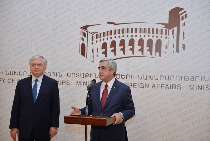 President Sargsyan highlights multiplying efforts in Nagorno Karabakh peaceful negotiations