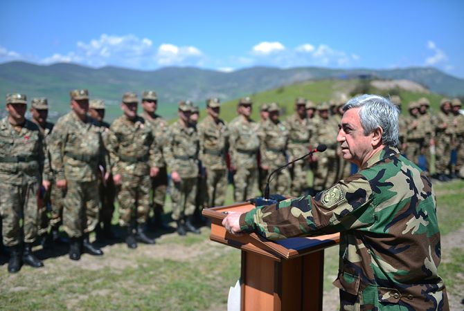 Serzh Sargsyan: All of us and each of us in his place will fulfill our sacred duty of Motherland 
defense
