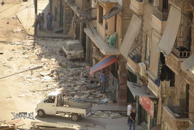 Армянские кварталы Алеппо обстреливаются снарядами