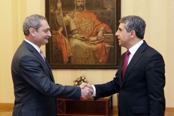 Ambassador Armen Sargsyan delivers credentials to President of Bulgaria