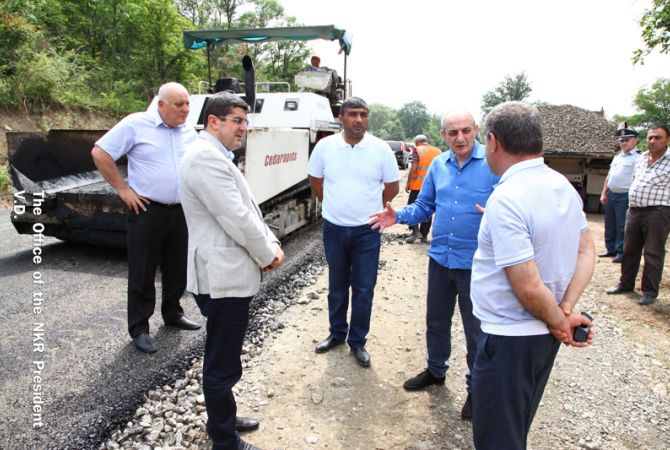 Bako Sahakyan visited site of the construction of houses for the Talish villagers