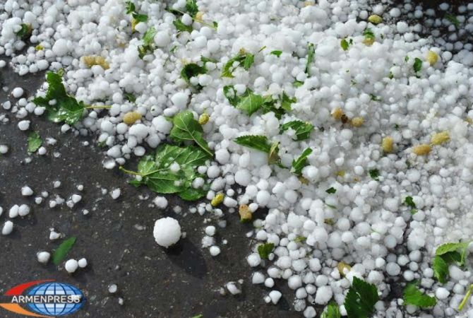Heavy hail damages infrastructures, houses in Stepanakert (NKR)