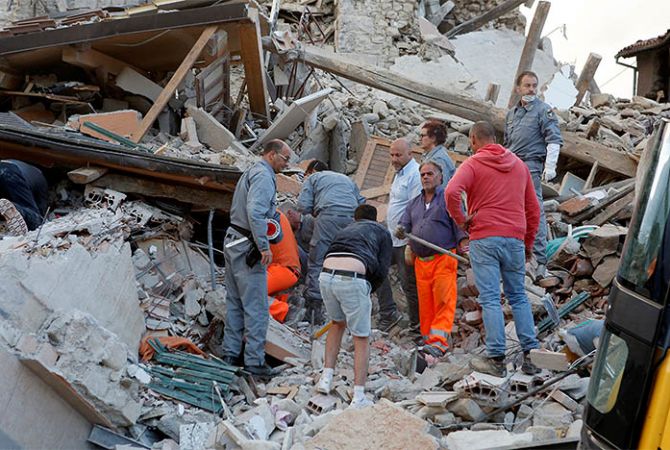 Իտալիայում երկրաշարժի զոհերի թիվը հասել է 84-ի