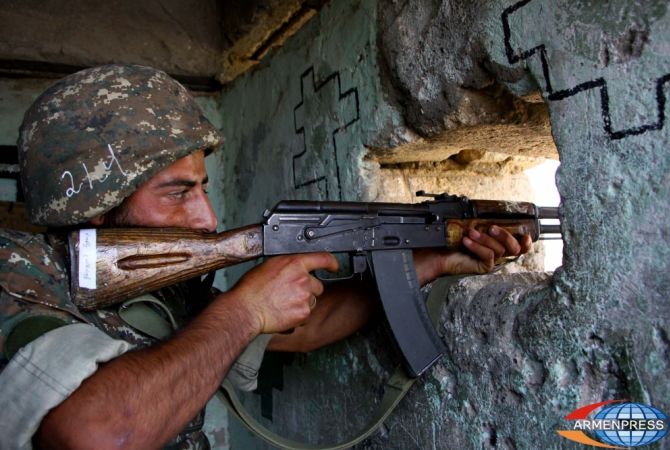 Ночью Азербайджан произвел 30 выстрелов из крупнокалиберного пулемета  УТЕС