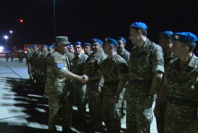 Очередная группа армянских миротворцев вернулась из Афганистана