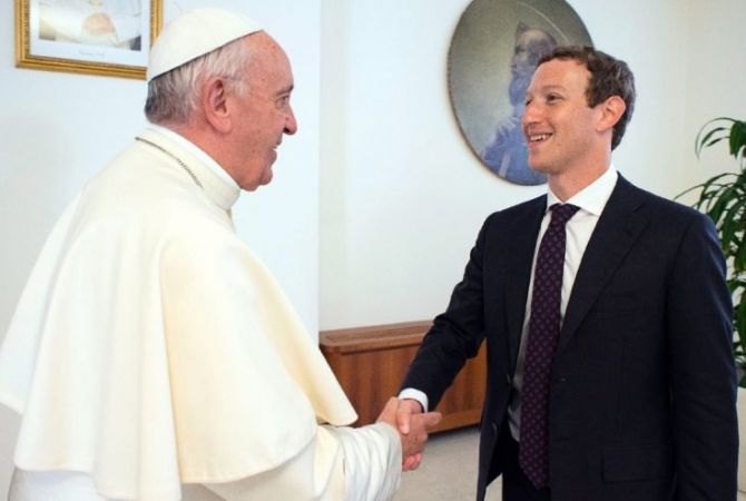 Папа римский принял основателя Facebook Цукерберга