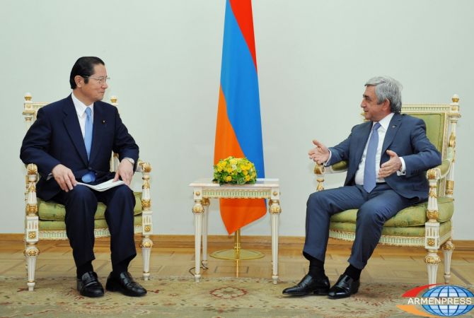 President Sargsyan receives Chairman of Japan-Armenia Parliamentary Friendship League