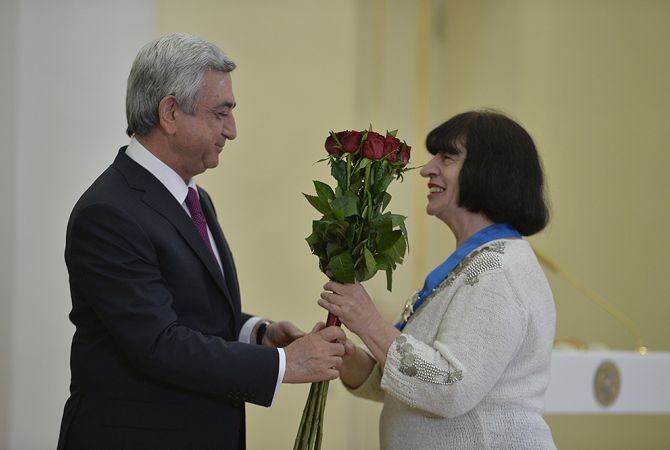 В честь 25-ой годовщины Независимости Армении в резиденции президента состоялась 
церемония награждения