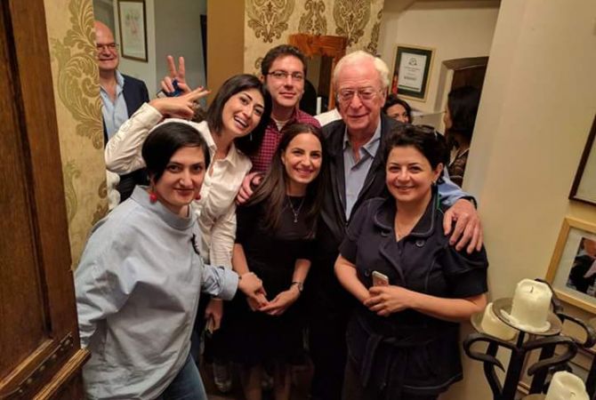 Michael Caine surprises restaurant staff in Armenia by a sudden visit