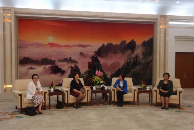 Armenian parliament’s deputy speaker meets with her Chinese counterpart in Beijing