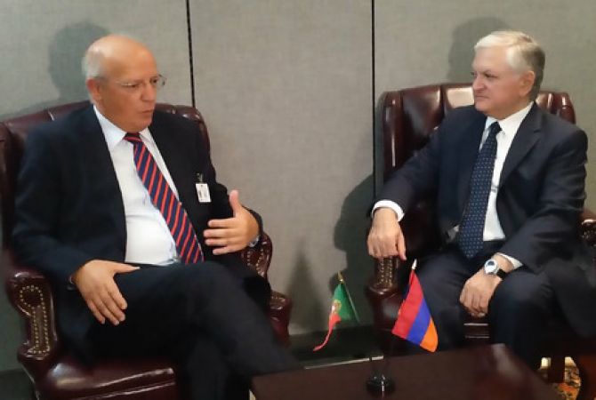 Armenian acting FM, Portugal’s FM discuss development of bilateral ties
