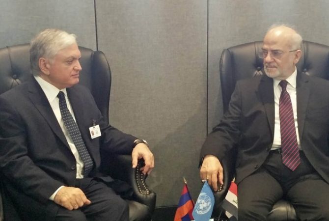 Эдвард Налбандян и министр ИД Ирака обсудили шаги по углублению сотрудничества