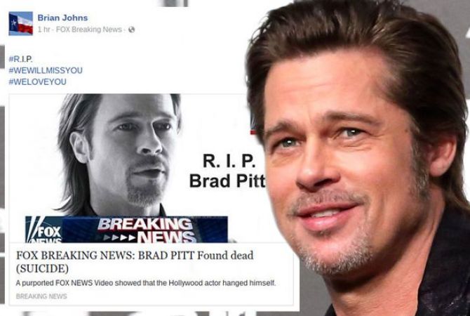 Hackers create Brad Pitt death hoax virus