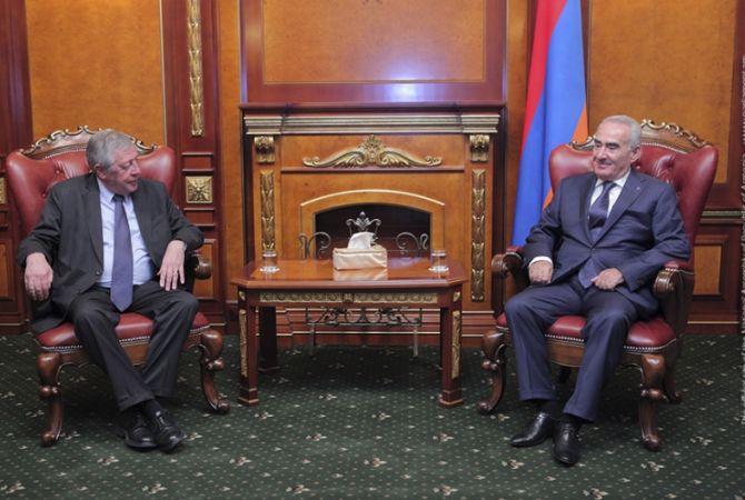 Спикер НС Армении принял депутата НС Франции Франсуа Рошблуана