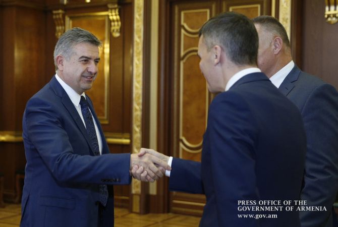 Armenian Premier receives Russian Railways Vice President and South Caucasus Railway Director 
General