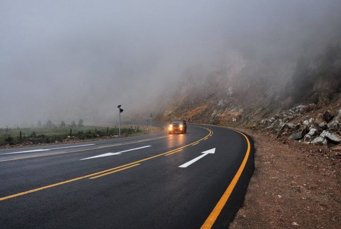 На дорогах Капана и Каджарана – туман