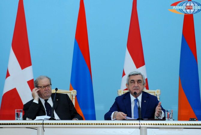 Президент Армении Серж Саргсян и Князь и Великий магистр Суверенного боевого ордена 
Мальты Фра Мэтью Фестинг обсудили возможности расширения сотрудничества