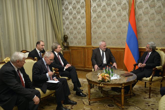 Президент Армении Серж Саргсян принял сопредседателей Минской группы ОБСЕ