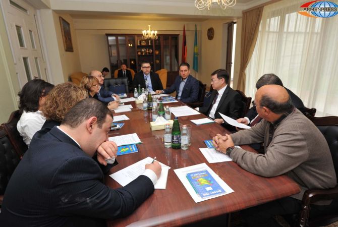 Ambassador of Kazakhstan discusses informational cooperation issues with heads of leading 
Armenian news agencies