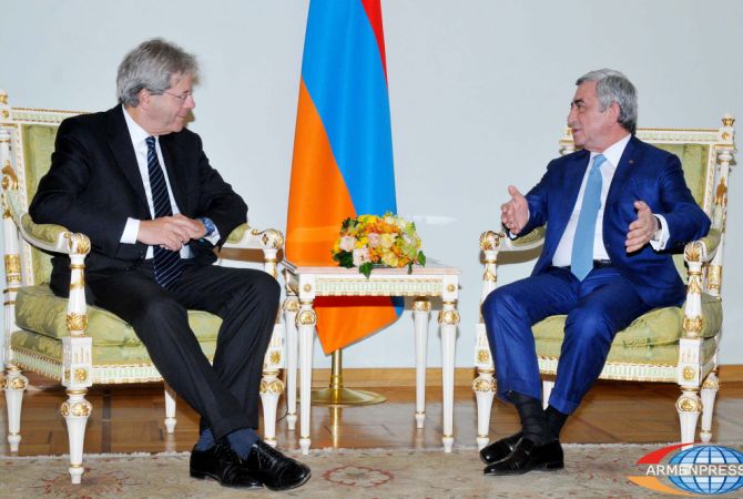 Президент Армении принял министра иностранных дел и международного 
сотрудничества Италии