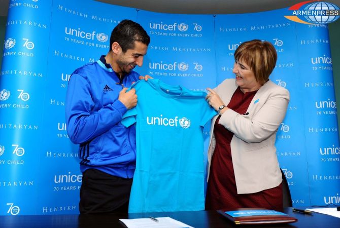 Henrikh Mkhitaryan appointed UNICEF Goodwill Ambassador in Armenia