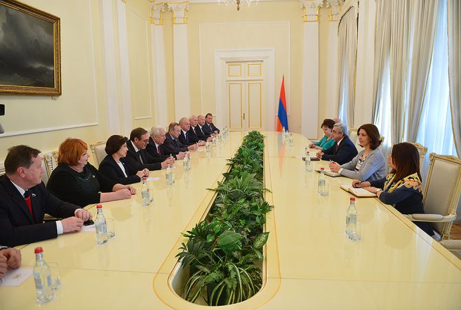 Президент Армении принял Николая Рыжкова и возглавляемую им делегацию