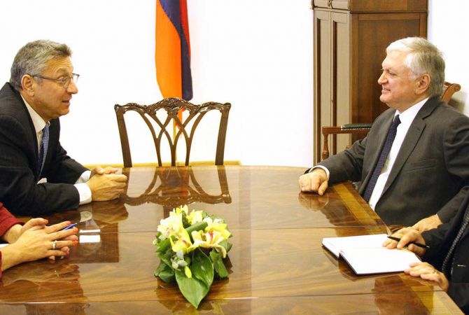 Министр иностранных дел Армении принял сопредседателя Армянской Ассамблеи 
Америки
