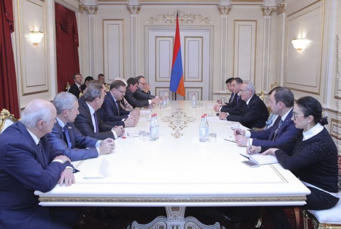 Председатель Национального Собрания Армении принял председателя Комитета по 
международным делам Совета Федерации Федерального Собрания РФ
