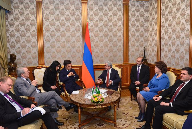 Президент Серж Саргсян принял содокладчиков Мониторинговой комиссии ПАСЕ по 
вопросам Армении