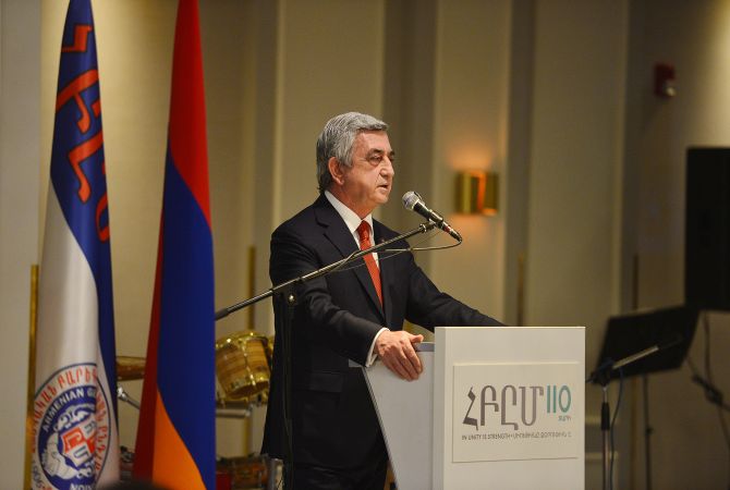 President Sargsyan congratulates AGBU on 110th anniversary of establishment