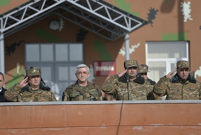 Президент Армении Серж Саргсян посетил с рабочим визитом юго-восточную 
приграничную зону и Арцах