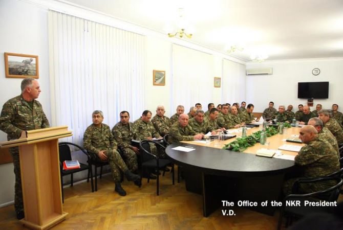 Presidents of Armenia and Nagorno Karabakh convene consultation in NKR Defense Ministry