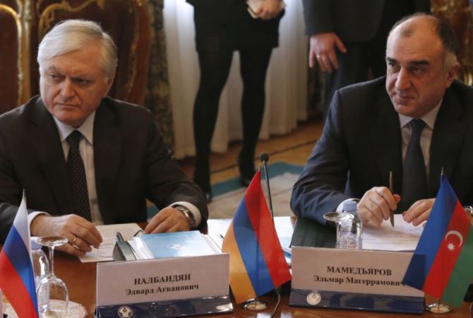وزيري خارجية أرمينيا وأذربيجان إدوارد نالبانديان وإلمار محمدياروف يعقدان في هامبورغ لقاءً بمشاركة 
مجموعة مينسك -الخاصة بحل صراع ناغورنو كاراباغ-
