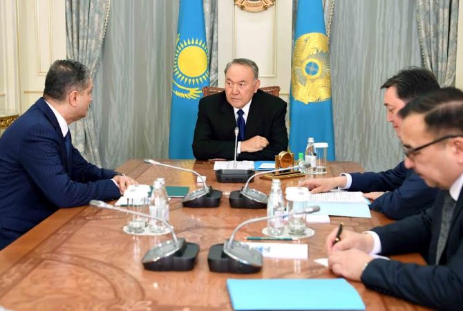 Президент Республики Казахстан Нурсултан Назарбаев и председатель Коллегии ЕЭК 
Тигран Саркисян обсудили повестку заседания Высшего Евразийского экономического 
совета 
