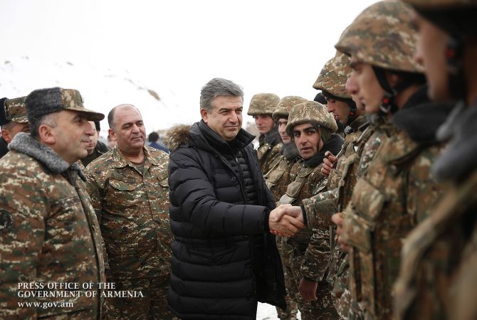 PM Karapetyan visits military positions ahead of holidays 