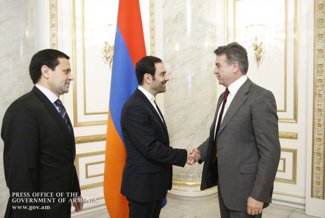 Премьер-министр Армении Карен Карапетян обсудил с послами Ирана и Туркмении 
перспективы трехсторонних соглашений